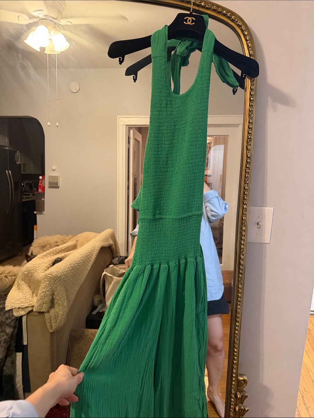 Green Halter Maxi Dress